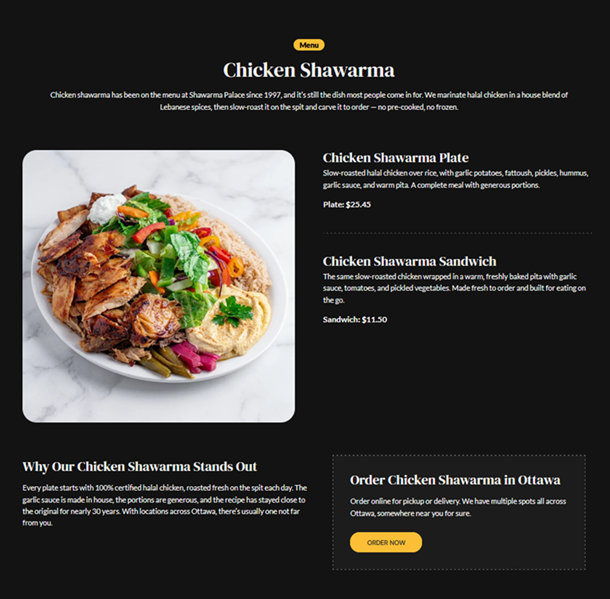 Menu page designs 3
