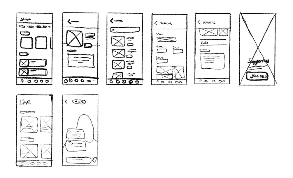 Paper wireframes 2
