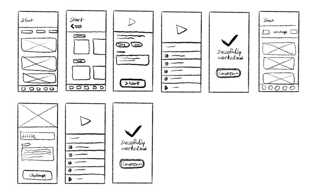 Paper wireframes 1